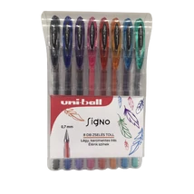 UNI UM-120 8DB-OS KÉSZLET (fekete, kék, piros, zöld, lila, narancs, rózsaszín, világoskék)