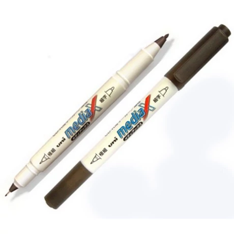 UNI PD-153T FEKETE CD-MARKER KÉT HEGYŰ