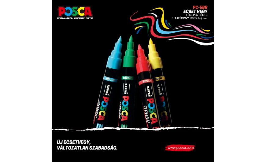 Megérkezett a Posca PC-5BR ecsethegyű marker!